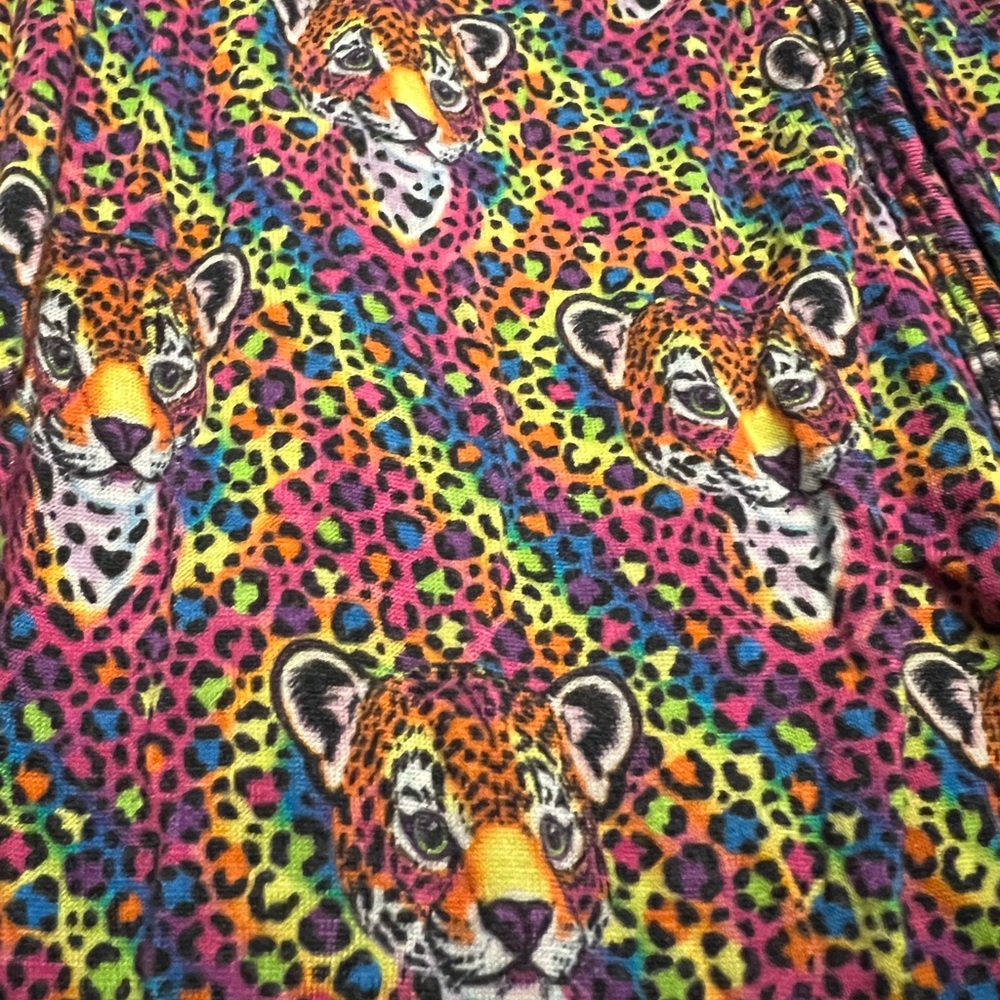 Rare Posh Peanut Lisa Frank Leopard Print Fabric